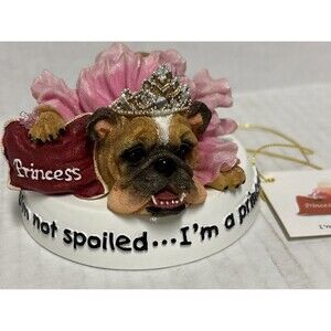 Zelda Wisdom English Bulldog Figurine 4789 I'm Not Spoiled I'm A Princess NEW